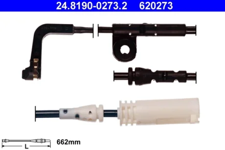 Датчик зносу гальмівних колодок (передніх) BMW 5 (E60/E61)/6 (E63) 03- 24.8190-0273.2 ATE 24-8190-0273-2