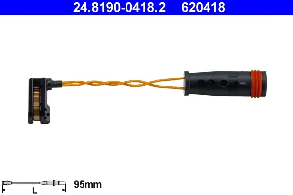 Датчик зносу гальмівних колодок MB Sprinter/VW Crafter 06- (L=95mm) 24.8190-0418.2 ATE 24-8190-0418-2 (фото 1)
