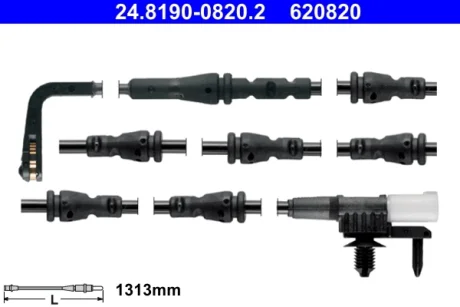Датчик зносу гальмівних колодок (передніх) Land Rover Defender/Discovery/Range Rover 12- (L=1313mm) 24.8190-0820.2 ATE 24-8190-0820-2