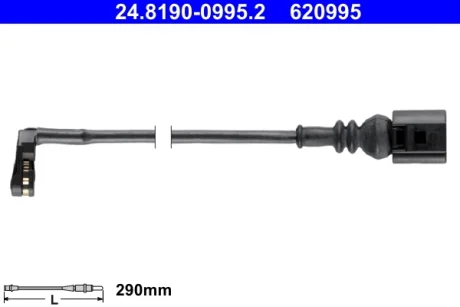 Датчик зносу гальмівних колодок (задніх) VW Crafter/Man TGE 2.0TDI 16- (L=290mm) 24.8190-0995.2 ATE 24-8190-0995-2