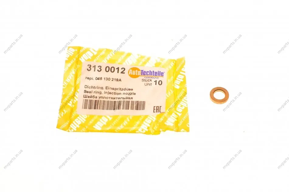 Шайба під форсунку VW Crafter/T4/T5 2.5TDI (1300.12) 313 0012 AUTOTECHTEILE 313-0012 (фото 1)