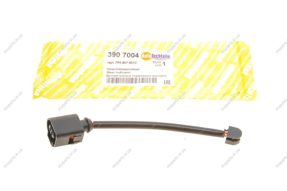 Датчик зносу гальмівних колодок (задніх) VW Touareg 10-/Porsche Cayenne/Panamera 09- 390 7004 AUTOTECHTEILE 390-7004 (фото 1)