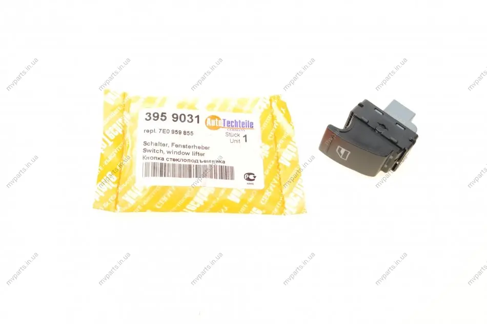 Кнопка склопідіймача (R) VW T5 03- 395 9031 AUTOTECHTEILE 395-9031 (фото 1)