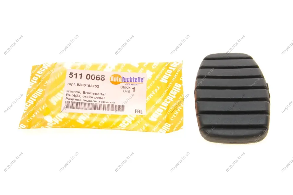 Накладка педалі гальма/щеплення Renault Trafic/Opel Vivaro 01- 511 0068 AUTOTECHTEILE 511-0068 (фото 1)