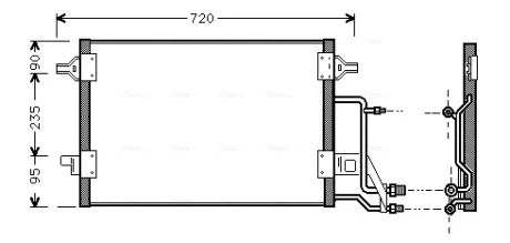 Конденсатор кондиціонера VW (вир-во AVA) AVA COOLING AI5140