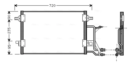 Конденсатор кондиціонера AUDI A6/S6 (C5) (97-)(вир-во AVA) AVA COOLING AI5176