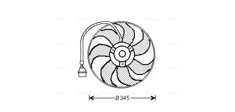 Вентилятор радіатора Audi;Seat;Skoda;VW (вир-во AVA) AVA COOLING AI7509