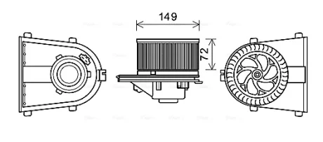 Вентилятор салону AUDI, VW (вир-во AVA) AVA COOLING AI8378