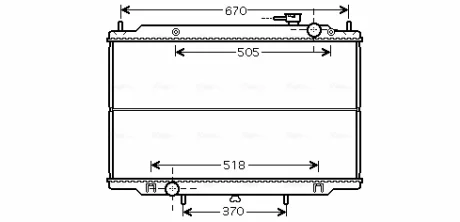 Радіатор охолодження NISSAN PICKUP D22-NP300 98+ (вир-во AVA) AVA COOLING DN2266