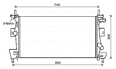 Радіатор охолодження FORD C-MAX/FOCUS (вир-во AVA) AVA COOLING FD2475