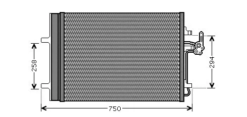 Конденсор кондиціонера FORD GALAXY/MONDEO (вир-во AVA) AVA COOLING FDA5427D (фото 1)