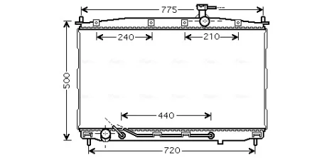 Радіатор охолодження HYUNDAI Santa Fe II (CM) АТ (вир-во AVA) AVA COOLING HY2174