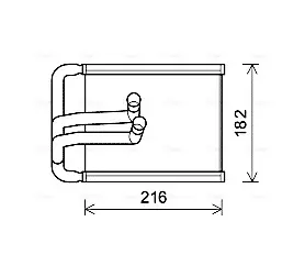 Радіатор обігрівача HYUNDAI TUCSON (вир-во AVA) AVA COOLING HYA6254 (фото 1)