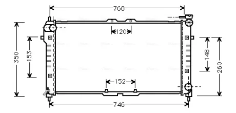 Радіатор охолодження Mazda 626 седан IV (GE) (вир-во AVA) AVA COOLING MZ2027