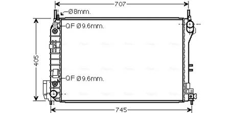 Радіатор охолодження OPEL VECTRA C (02-) (вир-во AVA) AVA COOLING OLA2341