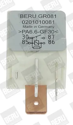 Реле свічок розжарювання VW Caddy II/III/T4/T5 1.9/2.0/2.5 TDI/SDI 95-10 BERU GR081 (фото 1)