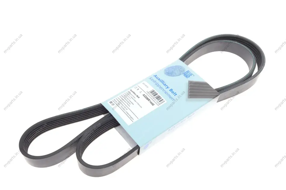 Ремінь генератора Citroen Berlingo/ Fiat Scudo 1.9D/ Ford Fiesta 1.3 95-03/ Hyundai Accent 1.5 02-05 BLUE PRINT AD06R1440 (фото 1)