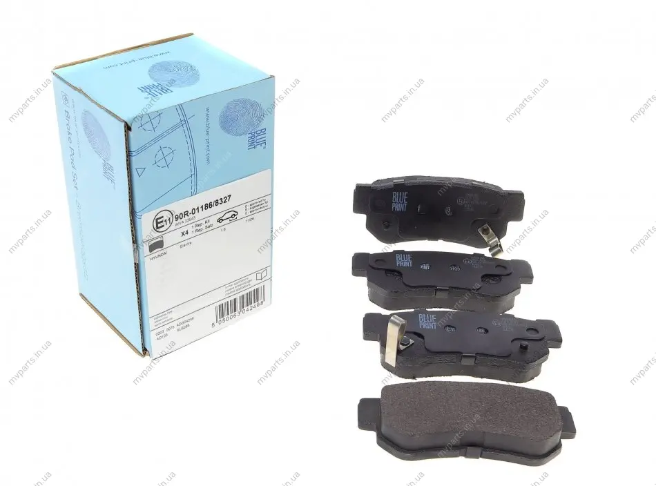 Колодки гальмівні (задні) Hyundai Tucson 2.0 CRDi 04-10/Azera 3.3 i 05-/Getz 1.3-1.6 02-12 BLUE PRINT ADG04249 (фото 1)