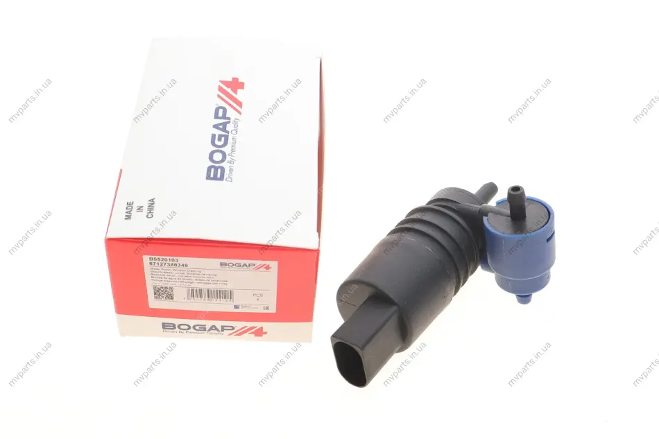 Насос омивача скла BMW 2 (F45/F46)/5 (G31)/X1 (F48)/X2 (F39)/X3 (G01/F97) 14- BOGAP B5520103 (фото 1)
