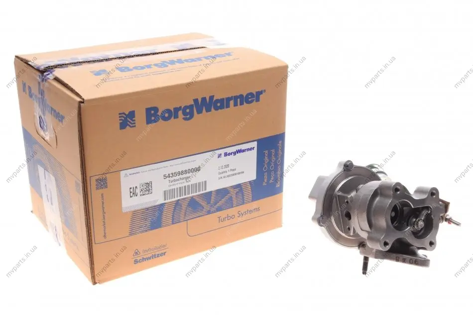 Турбіна Renault Kangoo 1.5dCi (42/48kw) 01- BORGWARNER 5435 988 0000 BorgWarner 5435-988-0000 (фото 1)