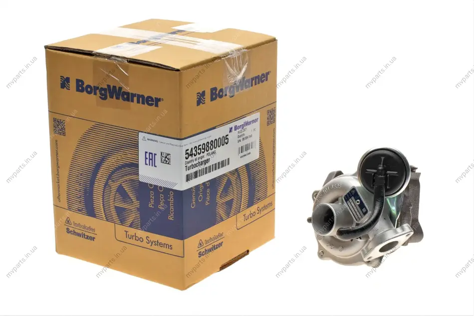 Турбіна Fiat Doblo 1.3JTD BORGWARNER 5435 988 0005 BorgWarner 5435-988-0005 (фото 1)