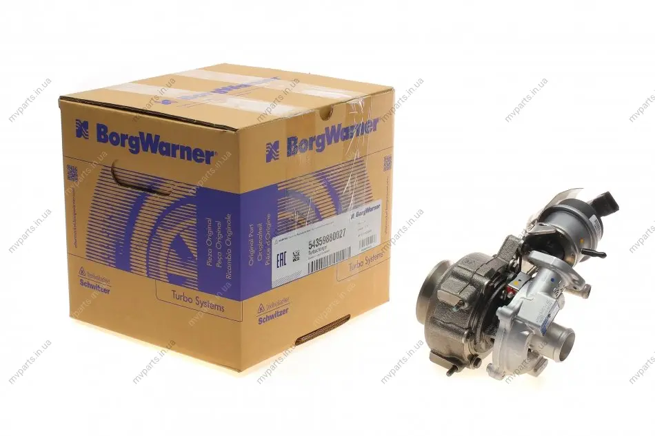 Турбіна Fiat Doblo 1.3D Multijet (66/70kW) 09-/ Opel Combo 1.3CDTI (66kW) 12- BORGWARNER 5435 988 0027 BorgWarner 5435-988-0027 (фото 1)