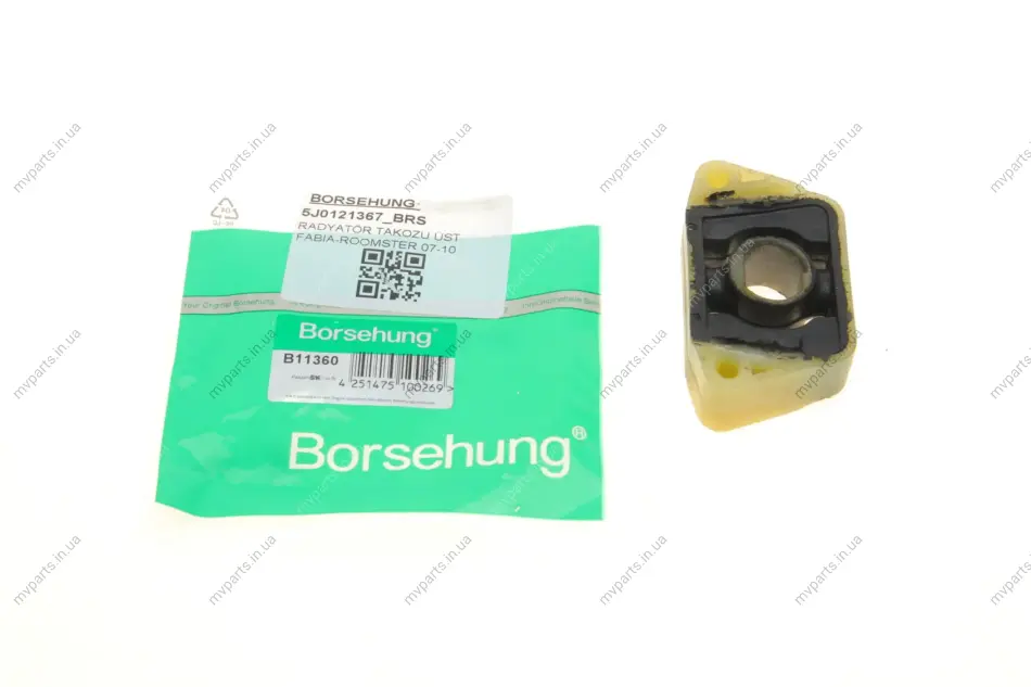 Кронштейн радіатора (верхній) Skoda Fabia/Roomster 1.2-1.6/1.4/1.9TDI 07-15 BORSEHUNG Borsehung B11360 (фото 1)