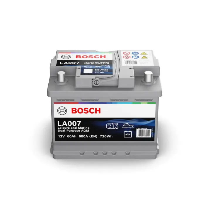 Акумуляторна батарея 60Ah/560A (242x175x190/+R/B13) Dual Purpose AGM 0 092 LA0 070 BOSCH 0-092-LA0-070 (фото 1)