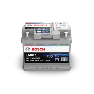 Акумуляторна батарея 60Ah/560A (242x175x190/+R/B13) Dual Purpose AGM 0 092 LA0 070 BOSCH 0-092-LA0-070