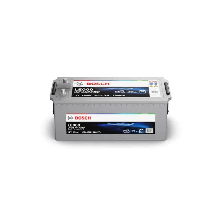 Акумуляторна батарея 190Ah/1050A (513x222x223/+L/B0) Dual Purpose EFB 0 092 LE0 000 BOSCH 0-092-LE0-000 (фото 1)