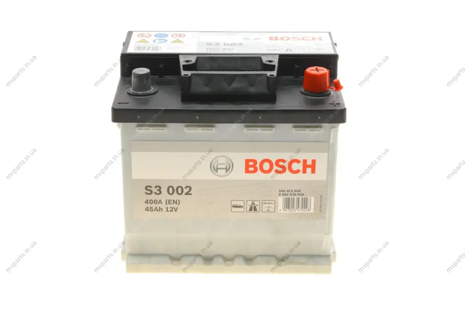 Акумуляторна батарея 45Ah/400A (207x175x190/+R) S3 0 092 S30 020 BOSCH 0-092-S30-020 (фото 1)