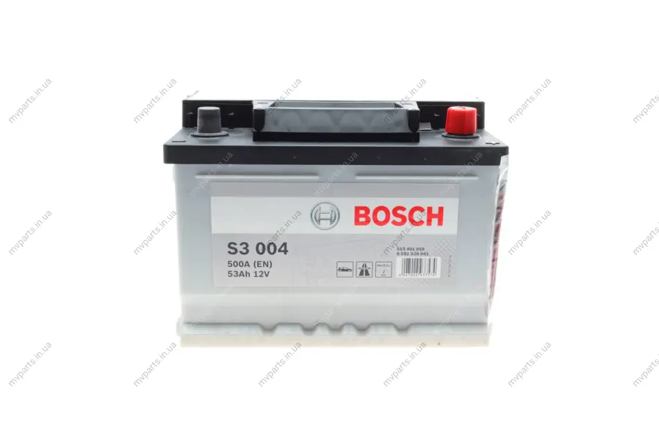 Акумуляторна батарея 53Ah/500A (242x175x175/+R/B13) 0 092 S30 041 BOSCH 0-092-S30-041 (фото 1)