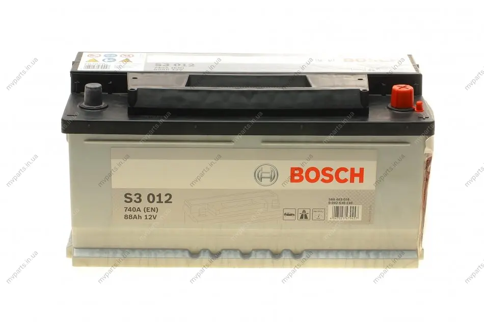 Акумуляторна батарея 88Ah/740A (353x175x175/+R/B13) 0 092 S30 120 BOSCH 0-092-S30-120 (фото 1)