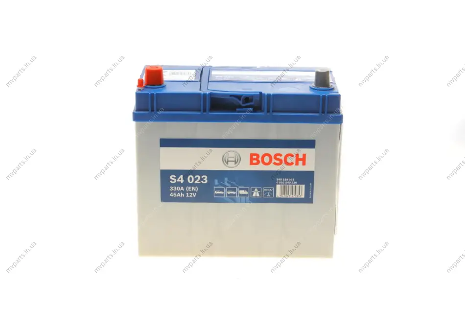 Акумуляторна батарея 45Ah/330A (238x129x227/+L/B00) Азія 0 092 S40 230 BOSCH 0-092-S40-230 (фото 1)