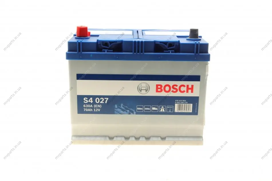 Акумуляторна батарея 70Ah/630A (260x173x225/+L/B01) 0 092 S40 270 BOSCH 0-092-S40-270 (фото 1)