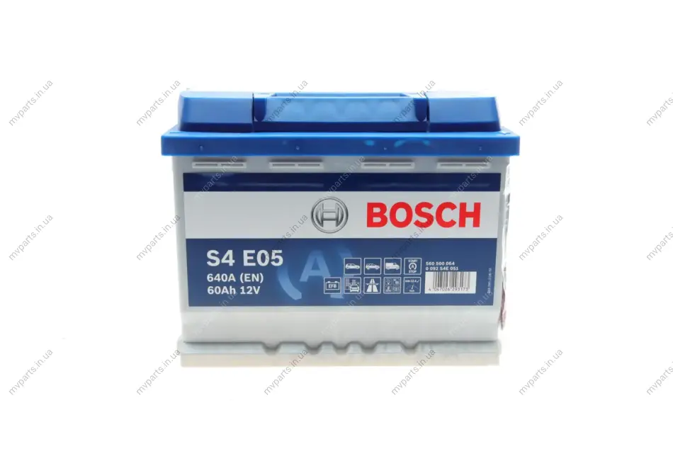 Акумуляторна батарея 60Ah/640A (242x175x190/+R/B13) (Start-Stop EFB) 0 092 S4E 051 BOSCH 0-092-S4E-051 (фото 1)