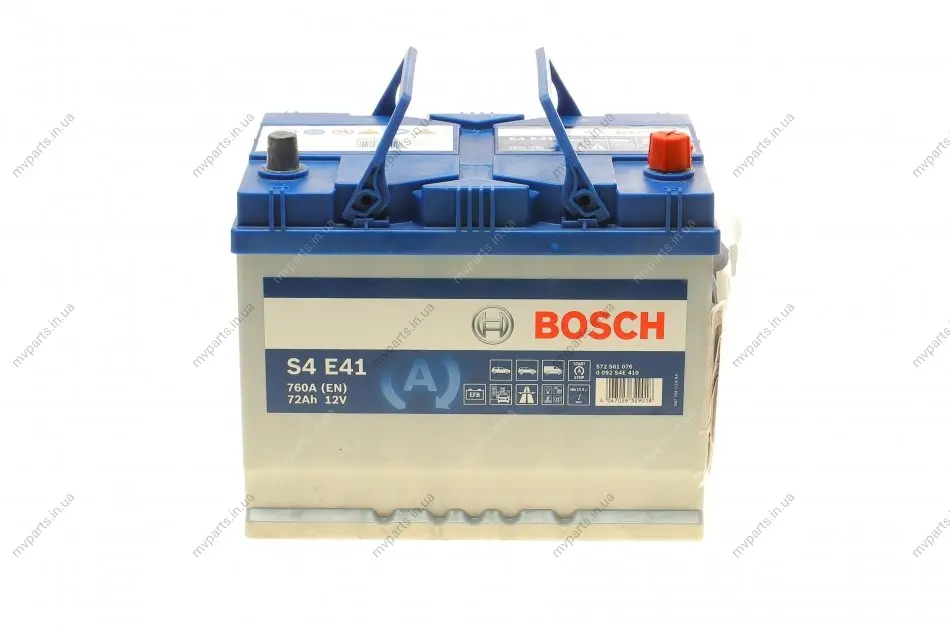 Акумуляторна батарея 72Ah/760A (261x175x220/+R/B01) (Start-Stop EFB) 0 092 S4E 410 BOSCH 0-092-S4E-410 (фото 1)