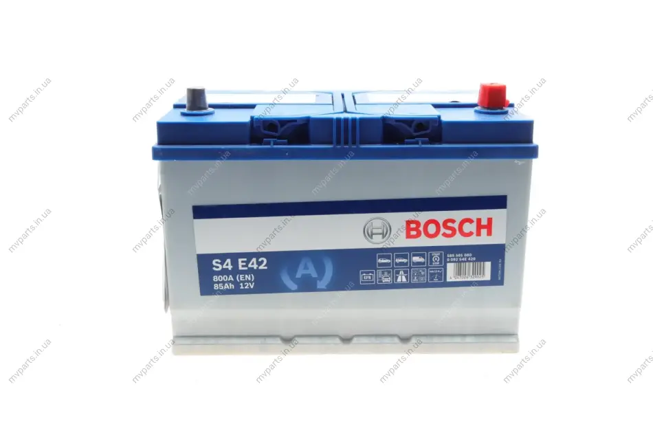 Акумуляторна батарея 85Ah/800A (304x173x225/+R/B01) (Start-Stop EFB) Азія 0 092 S4E 420 BOSCH 0-092-S4E-420 (фото 1)
