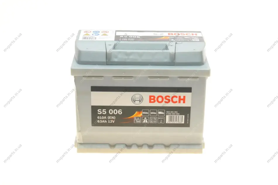 Акумуляторна батарея 63Ah/610A (242x175x190/+L/B13) 0 092 S50 060 BOSCH 0-092-S50-060 (фото 1)