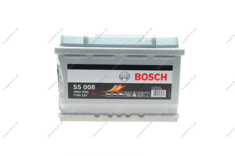 Акумуляторна батарея 77Ah/780A (278x175x190/+R/B13) 0 092 S50 080 BOSCH 0-092-S50-080 (фото 1)
