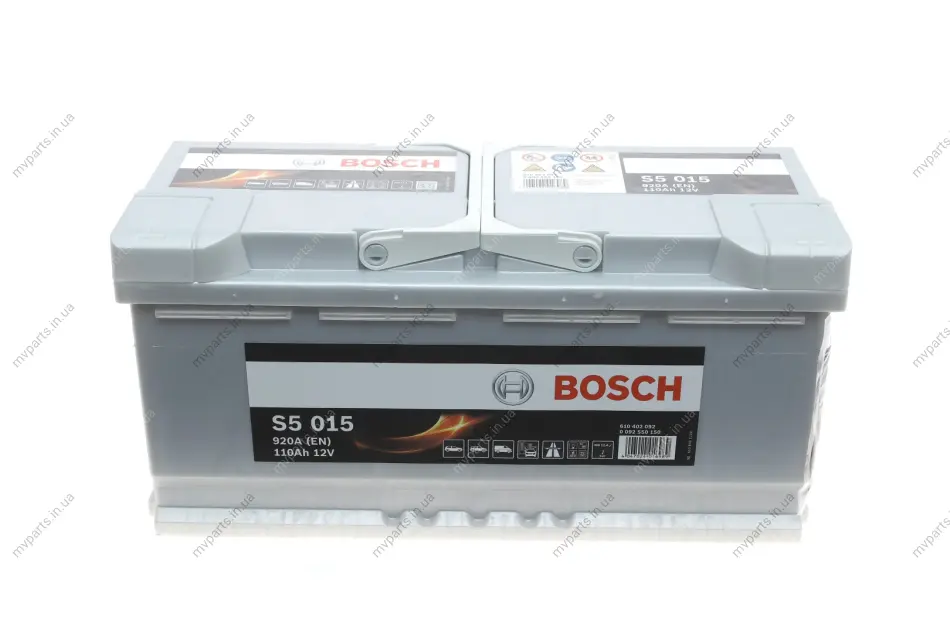 Акумуляторна батарея 110Ah/920A (393x175x190/+R/B13) S5 0 092 S50 150 BOSCH 0-092-S50-150 (фото 1)
