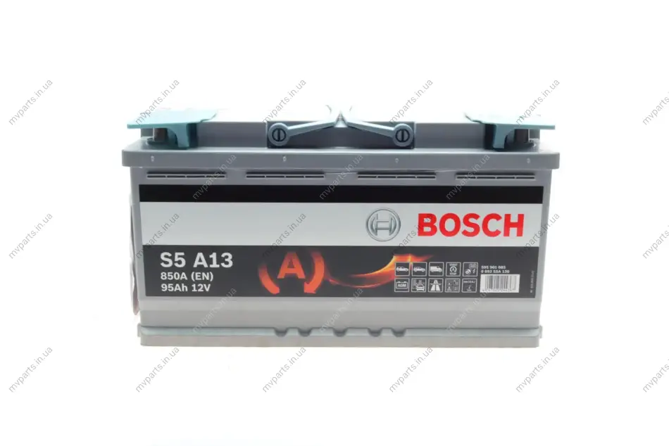 Акумуляторна батарея 95Ah/850A (353x175x190/+R/B13) (Start-Stop AGM) 0 092 S5A 130 BOSCH 0-092-S5A-130 (фото 1)