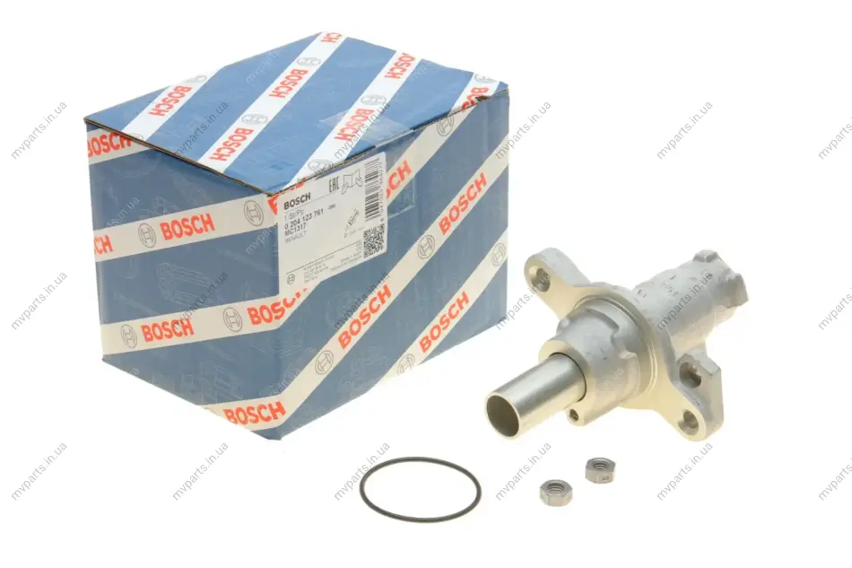 Циліндр гальмівний (головний) Renault Laguna 07-15 (d=23.8mm) 0 204 123 761 BOSCH 0-204-123-761 (фото 1)