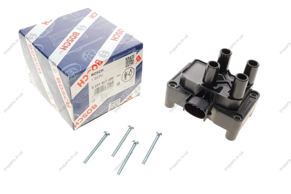 Котушка запалювання Ford Fiesta/Escort/Mondeo/Focus 1.3-2.0 95-07 0 221 503 490 BOSCH 0-221-503-490 (фото 1)