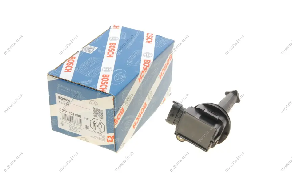 Котушка запалювання Volvo V70/S60/XC90 2.0-2.9 95-14 0 221 604 008 BOSCH 0-221-604-008 (фото 1)