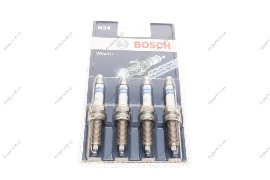 Свічка запалювання Renault Kangoo 01-/Logan 1.2 13-/Megane 1.6 16V 15- (К-кт 4 шт) BL 0 242 129 800 BOSCH 0-242-129-800 (фото 1)
