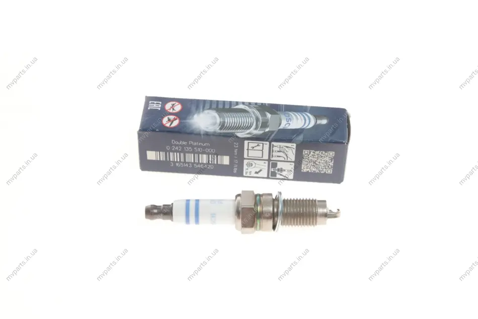 Свічка запалювання VW T5/Touareg 3.2 V6 02-09 0 242 135 510 BOSCH 0-242-135-510 (фото 1)
