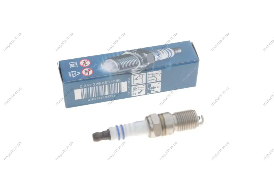 Свічка запалювання MB (W201/124/126/S124/C124) -96 (M102) 0 242 229 655 BOSCH 0-242-229-655 (фото 1)