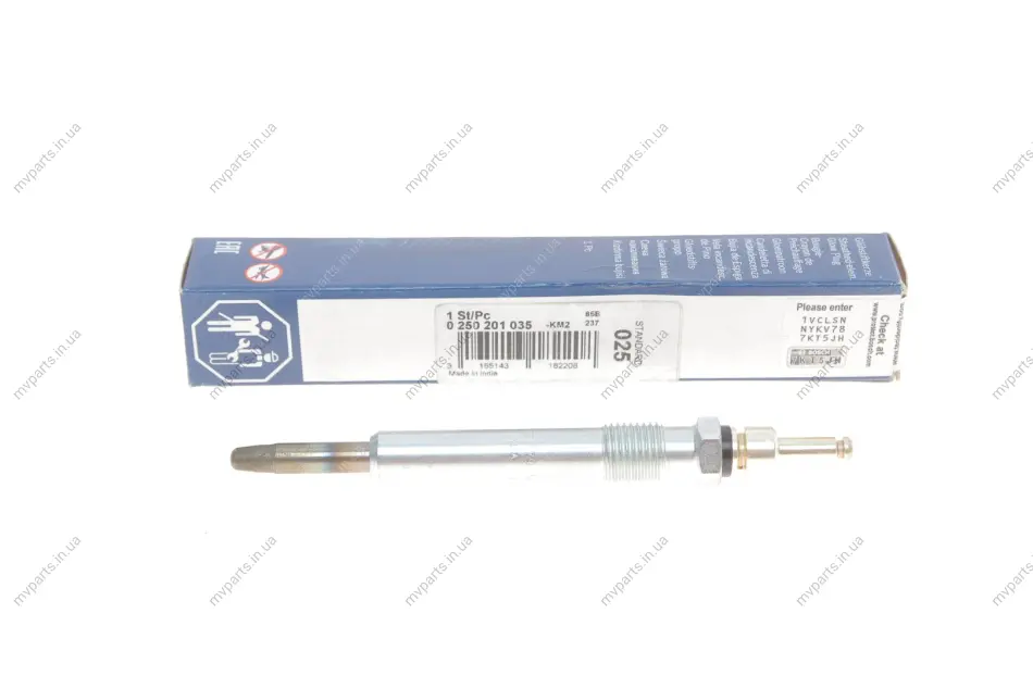 Свічка розжарювання MB OM604-606 (11.5V) (M12x1.25/4.5s) 0 250 201 035 BOSCH 0-250-201-035 (фото 1)