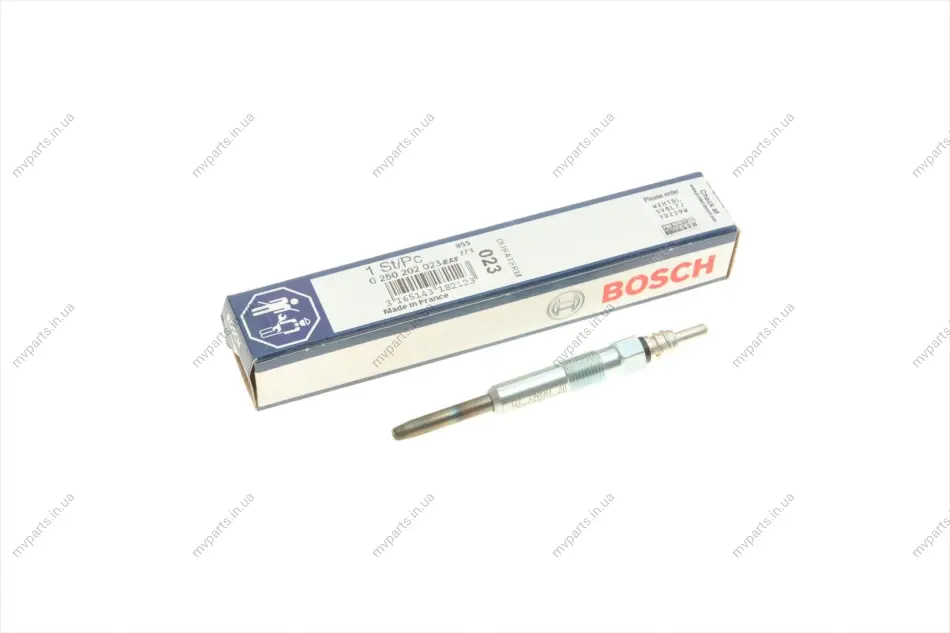 Свічка розжарювання VW T5 1.9/2.5TDI 03- 0 250 202 023 BOSCH 0-250-202-023 (фото 1)